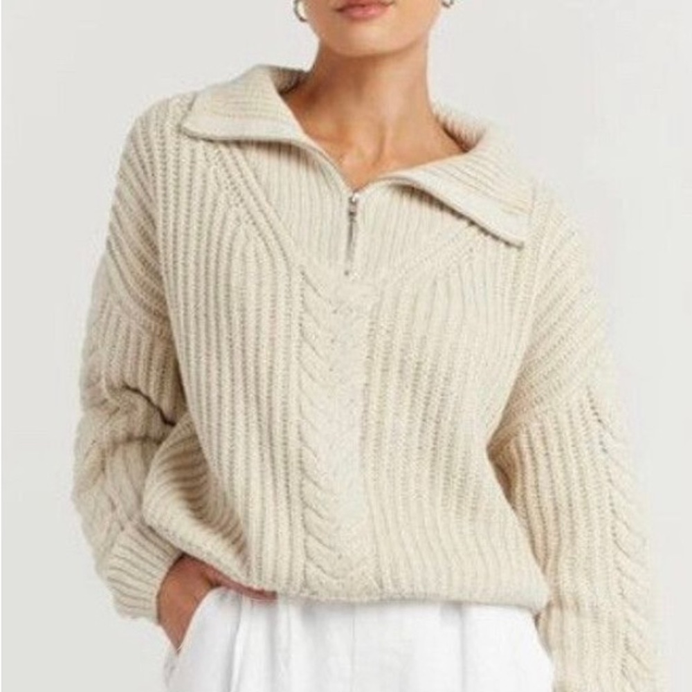 Dissh Quarter Zip Knit Sweater
